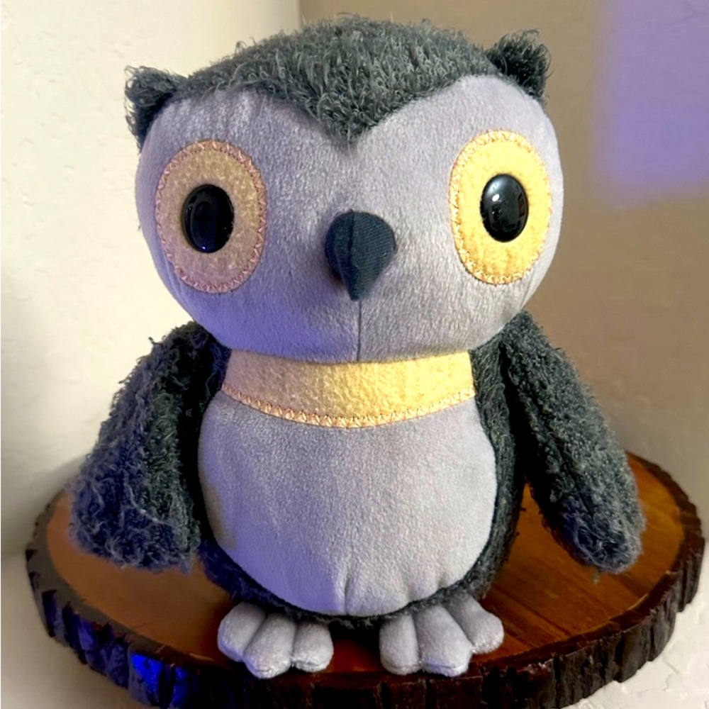 Kohls Cares Aesops Fables Grey Hooty Owl Plush Stuffed Gray 10"